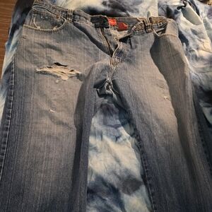 Men's Blue Distressed Jeans